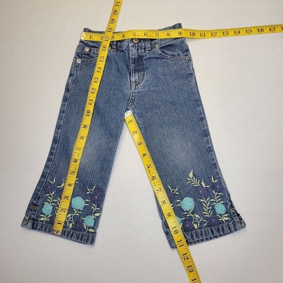 Old Navy + Children's Place Y2K Girls Denim Jeans with Embroidered Design Lot - Picture 15 of 16
